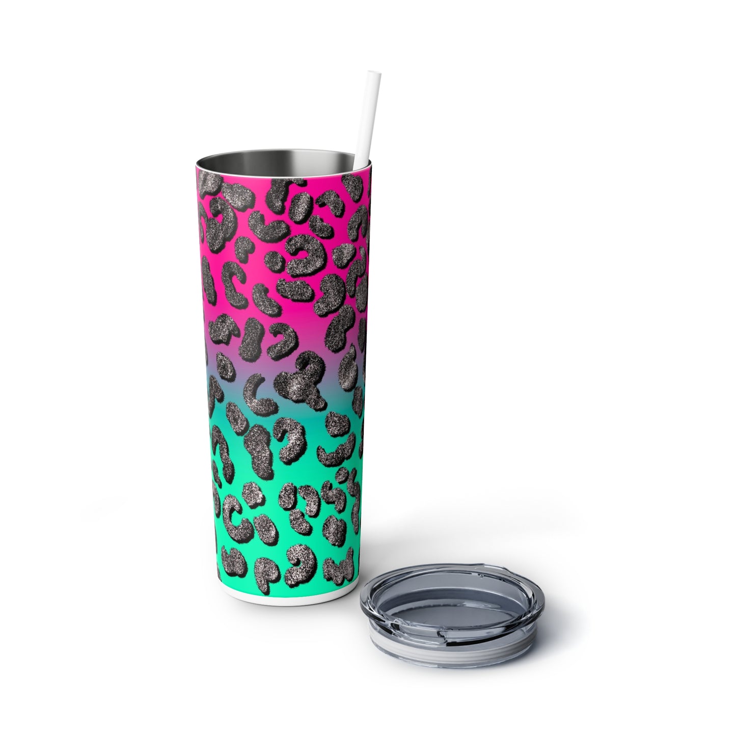 Skinny Steel Tumbler with Straw, 20oz