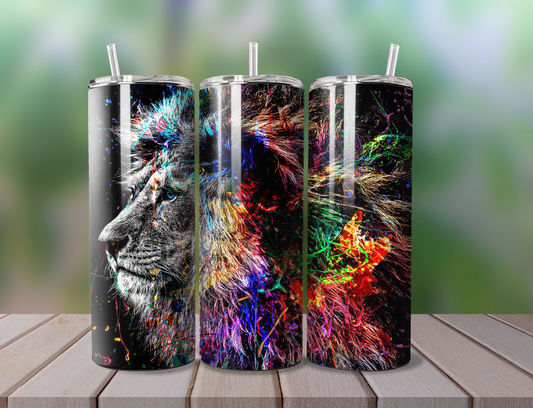 Colorful Lion Tumbler