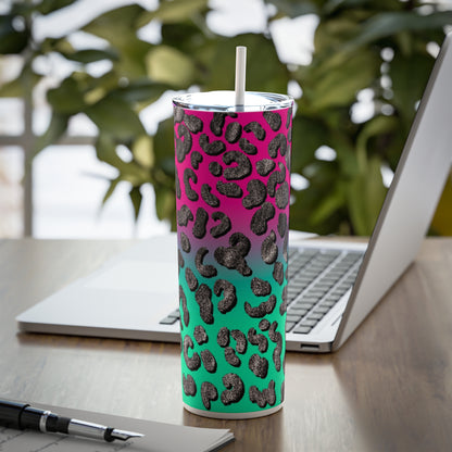 Skinny Steel Tumbler with Straw, 20oz