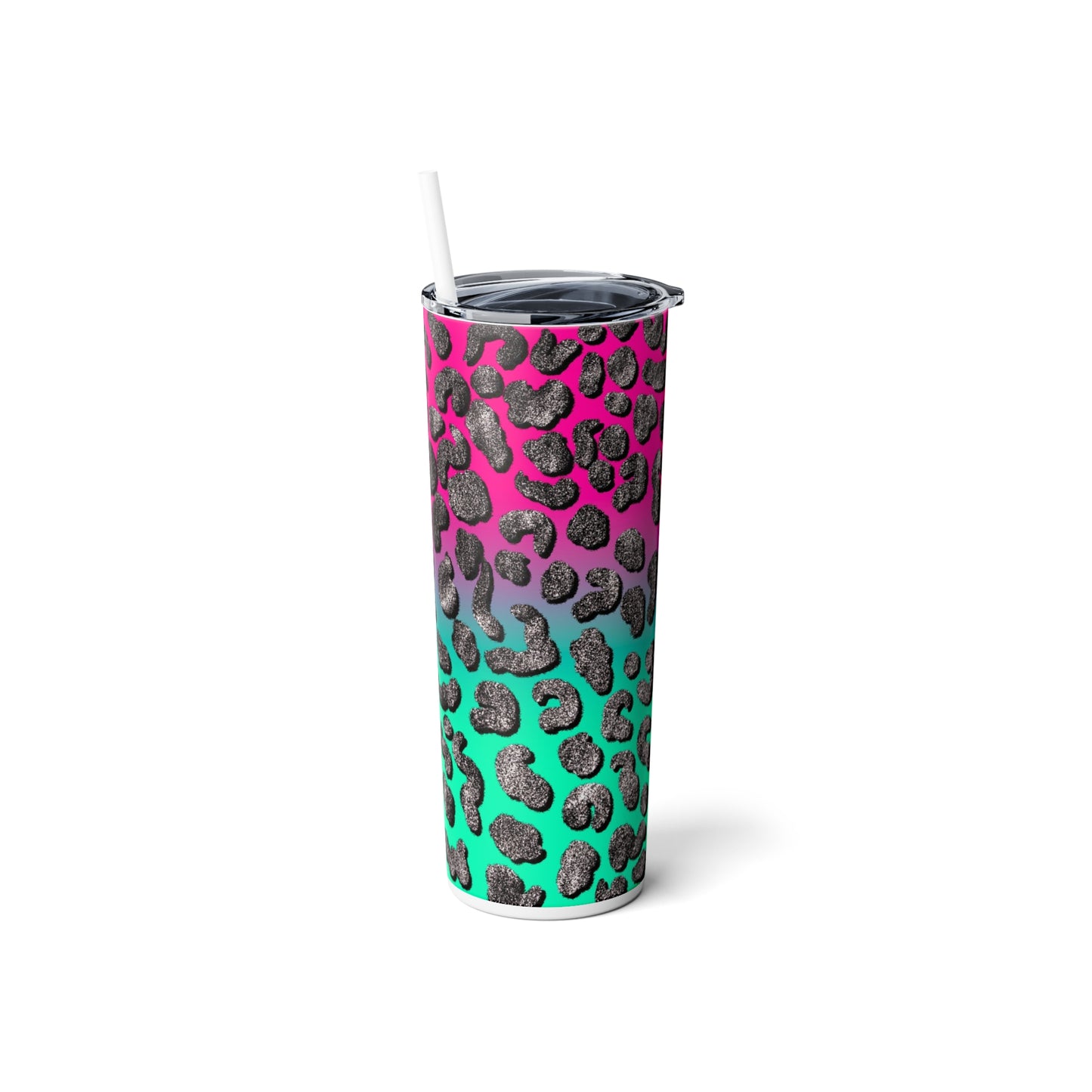 Skinny Steel Tumbler with Straw, 20oz