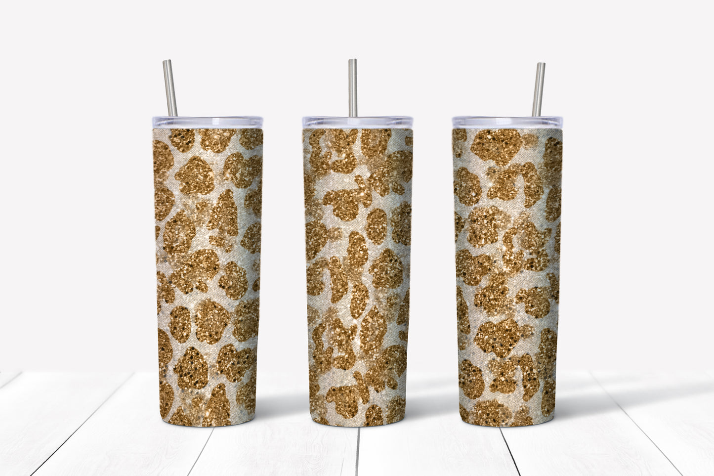 Cheetah Glitter Tumbler