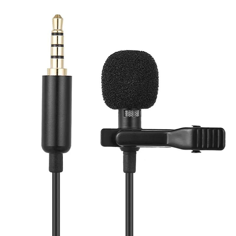 Portable 1.5m Lavalier Mini Microphone