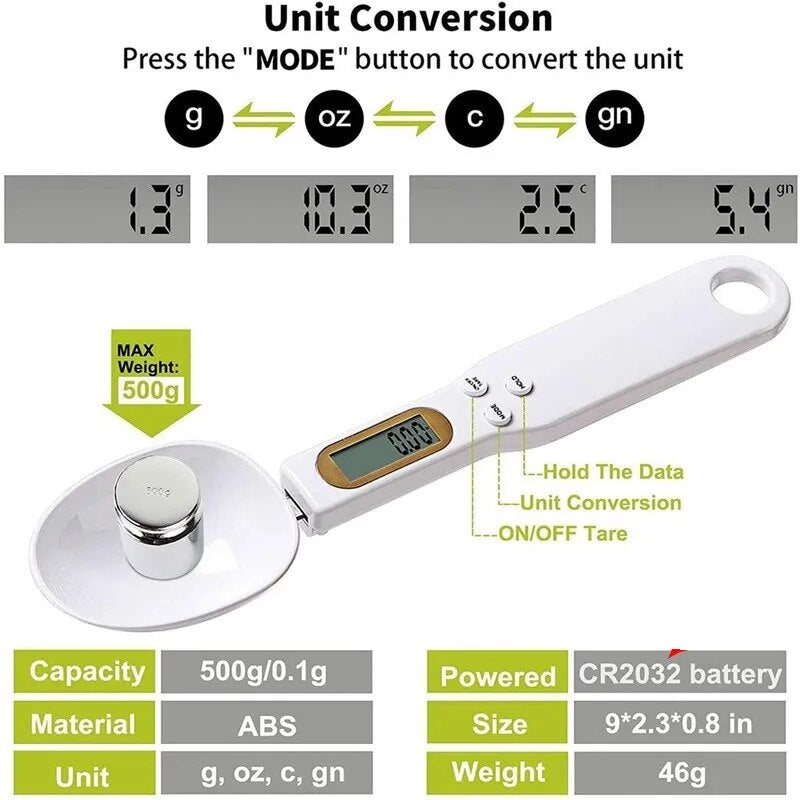 Electronic Kitchen Scale Spoon