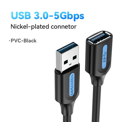 Vention USB 3.0 Extension Cable USB 3.0 2.0 Cable Extender Data Cord for PC Smart TV Xbox One SSD Fast Speed USB Cable Extension