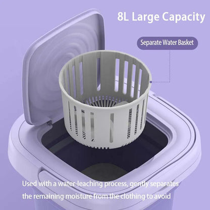 8L Foldable Washing Machine  With Spinning Dry