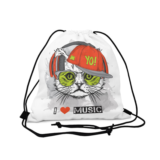 I <3 Music Drawstring Bag